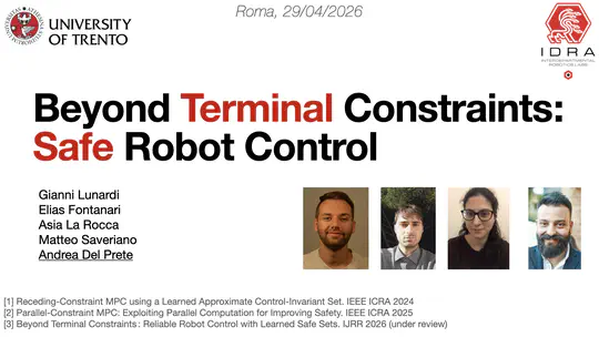 Beyond Terminal Constraints - Safe Robot Control